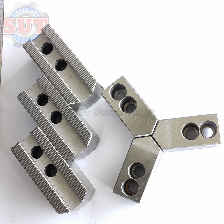 Soft jaw 6" Claw bubut 6 inch 3 jaw chuck mesin bubut Lathe CNC 6inch