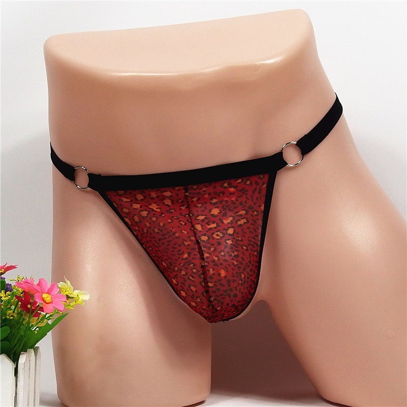 G String Cowok Sexy leopard Print mini thong Celana Dalam Pria cd dewas y0620-