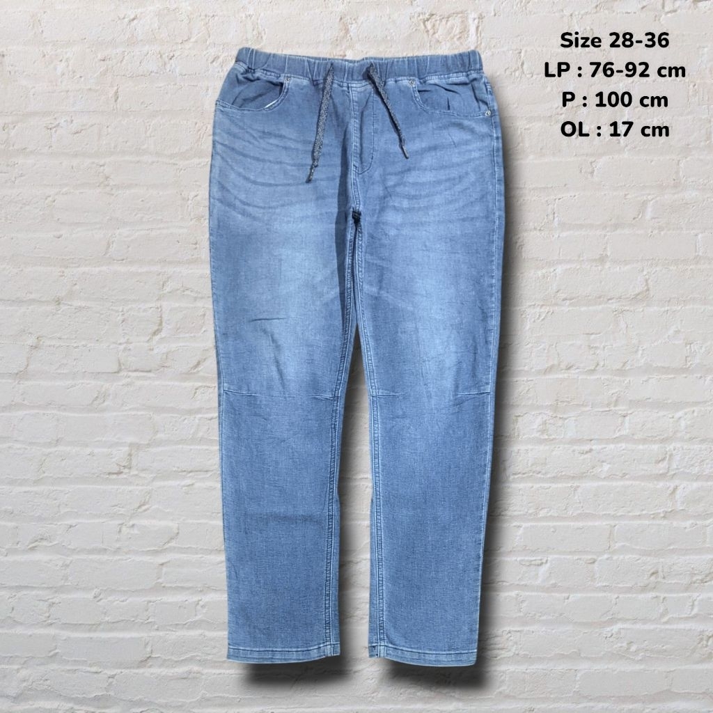 Size 28-36 Celana Panjang Longpants Jeans Relax Closshi Blue Washed Fading Regular fit Original Seco