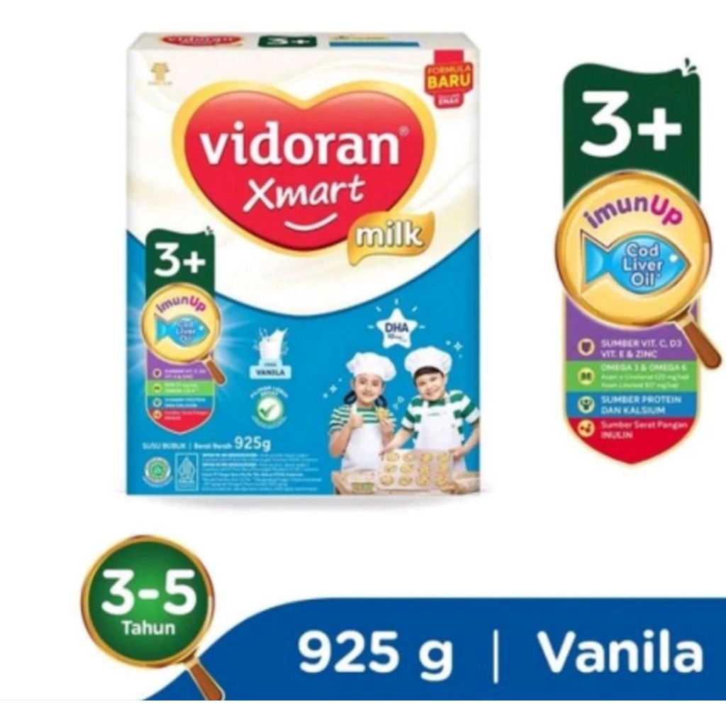 

Vidoran Xmart 3+ Plus (Vanila) 925 gram