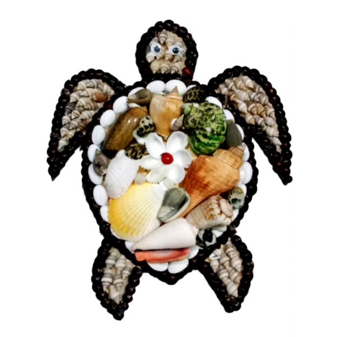Kerajinan Kerang Accesories Hiasan Dinding Rumah, Cafe, Resto, kantor model Kura - Kura Turtle
