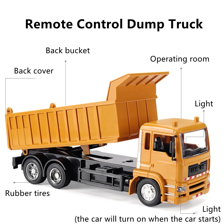 CUCI GUDANG Mainan Truk Semi Trailer Remote Control Dump Truck Remote Control Truk Pasir Kontruksi