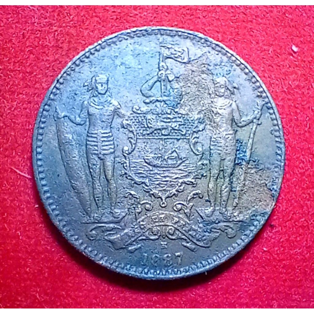 Koin 1 Cent British North Borneo 1887