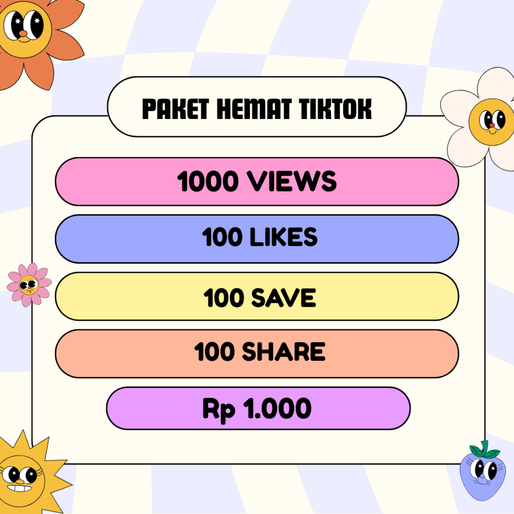 PAKET TIKTOK LENGKAP LIKES SAVE SHARE VIEWS TIKTOK BEST PRICE | SMM PANELGRAM