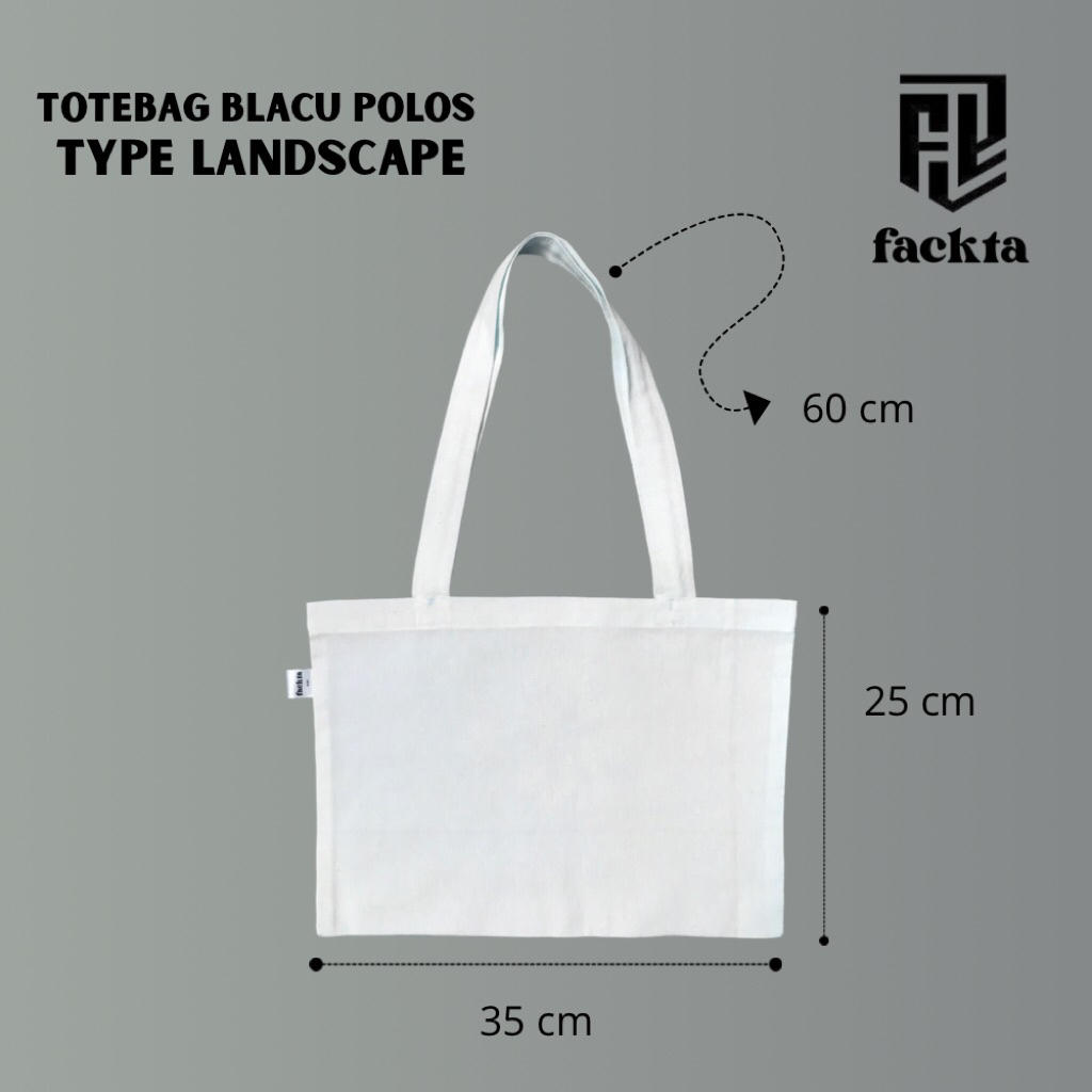 HOT FACKTA TOTEBAG POLOS BAHAN BLACU TYPE LANDSCAPE TOTEBAG BLACU TOTEBAG BLACU POLOS TOTEBAG