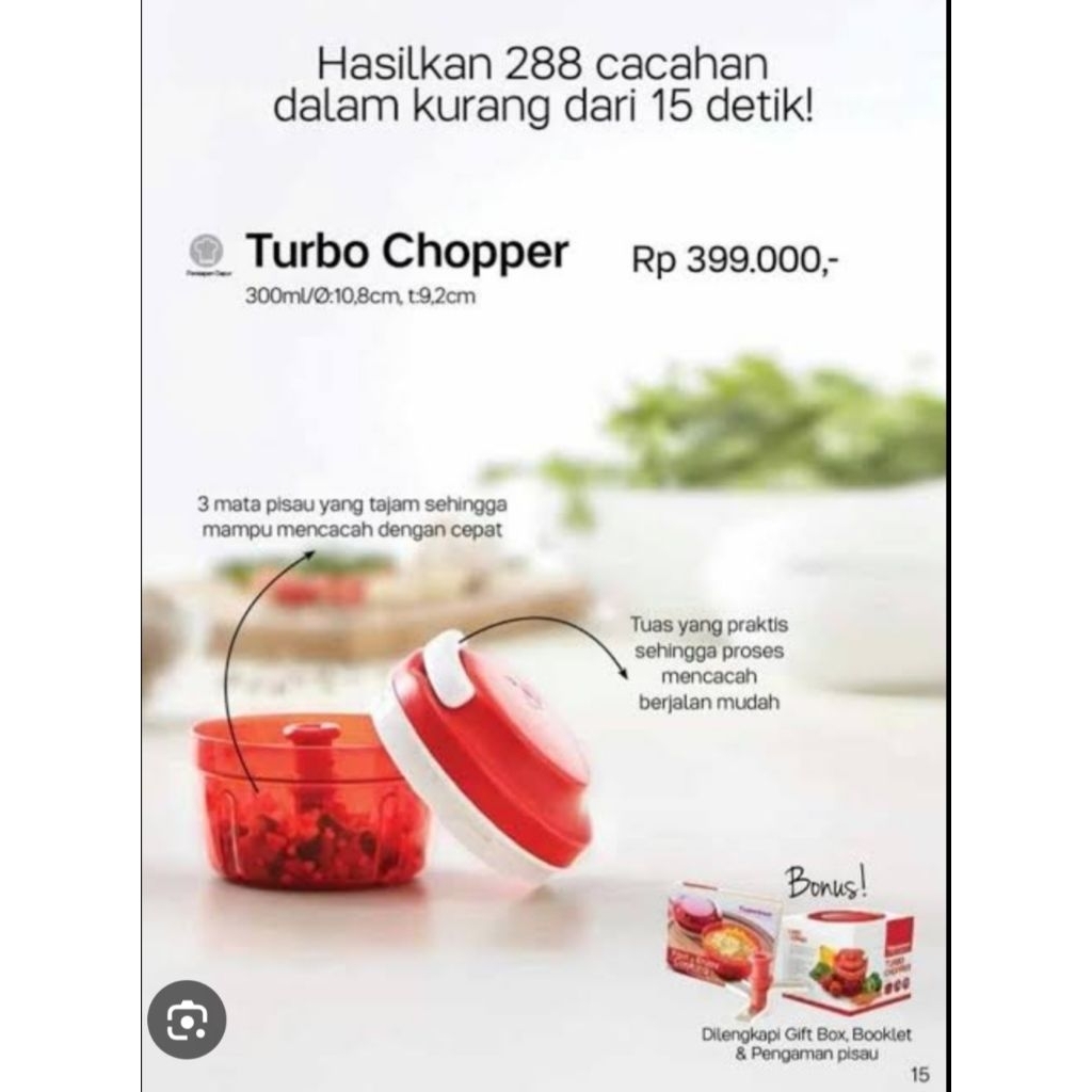 Turbo Choper alat pencacah blender cooper food prosesor mini tanpa listrik Tupperware