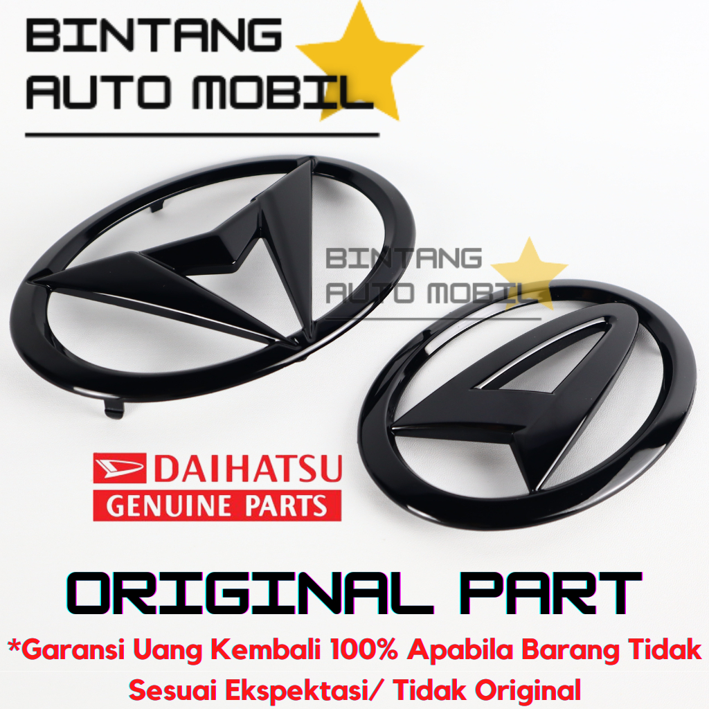 Logo Depan Belakang Ayla 2023 UP BLACK Original Part 75311-BZ460/BZ190
