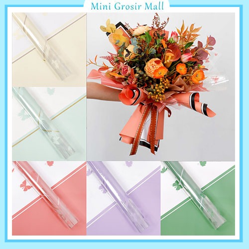 

Flower Wrapping Trasparan Cellophane Waterproof Kertas Bunga Buket Florsit Wrapping KB6125