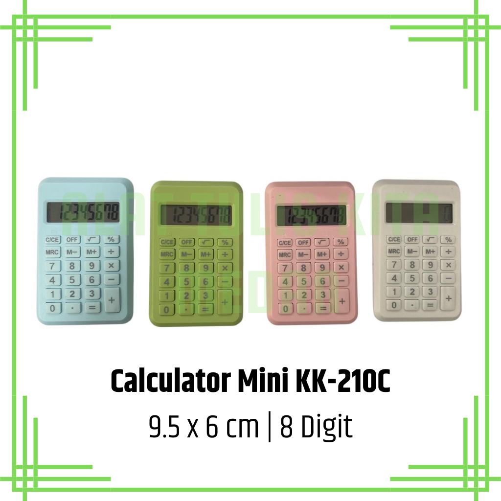 

(1 Pcs) Calculator Mini 8 Digit KK-210C / Kalkulator Mini Pocket 8 Digit KK-210C