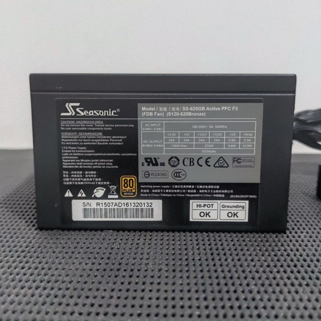 Seasonic S12II 620w Bronze Pure power supply PSU 80+