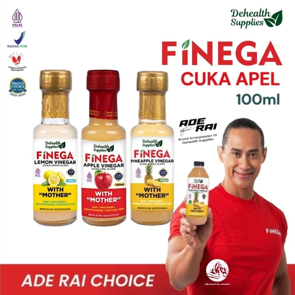 

FINEGA CUKA APEL | NENAS | LEMON - 100ml Dehealth Supplies