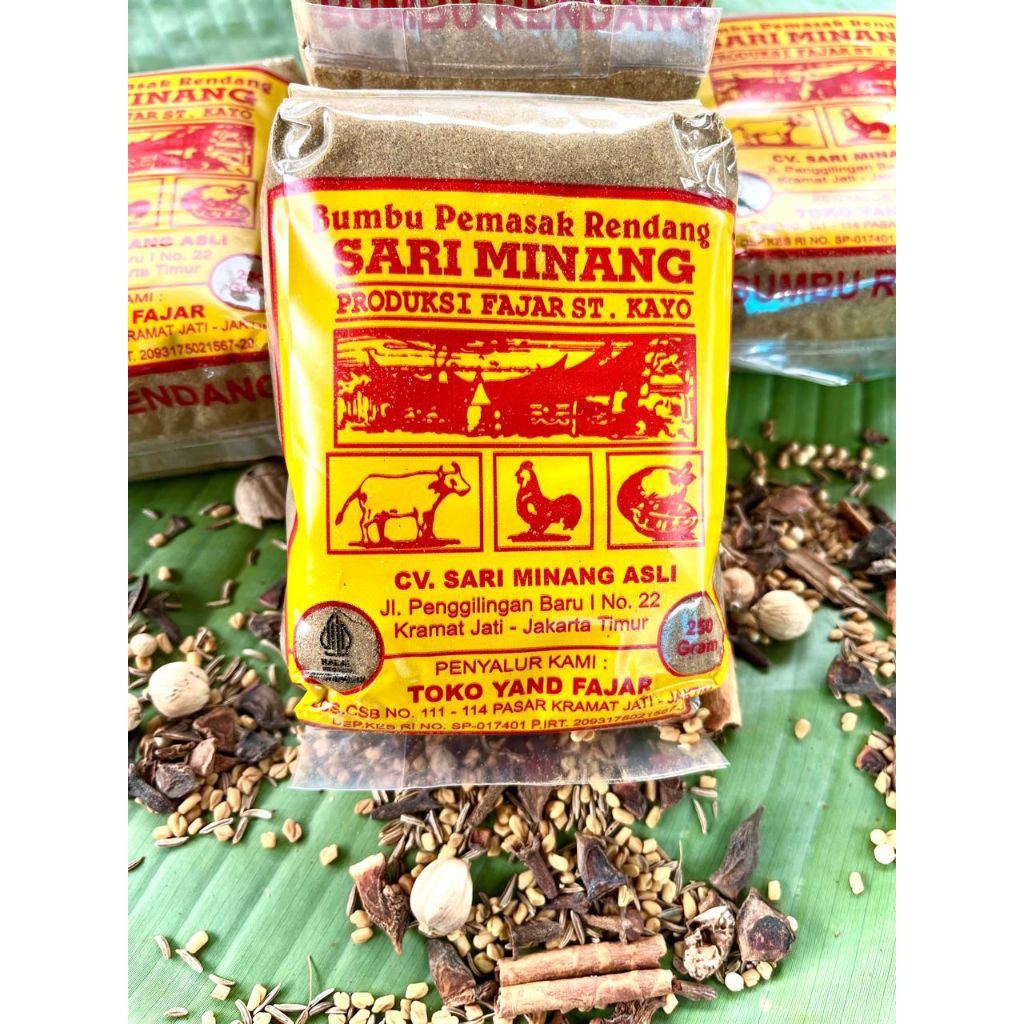 

BUMBU PADANG PEMASAK RENDANG"SARI MINANG" ISI 250gram