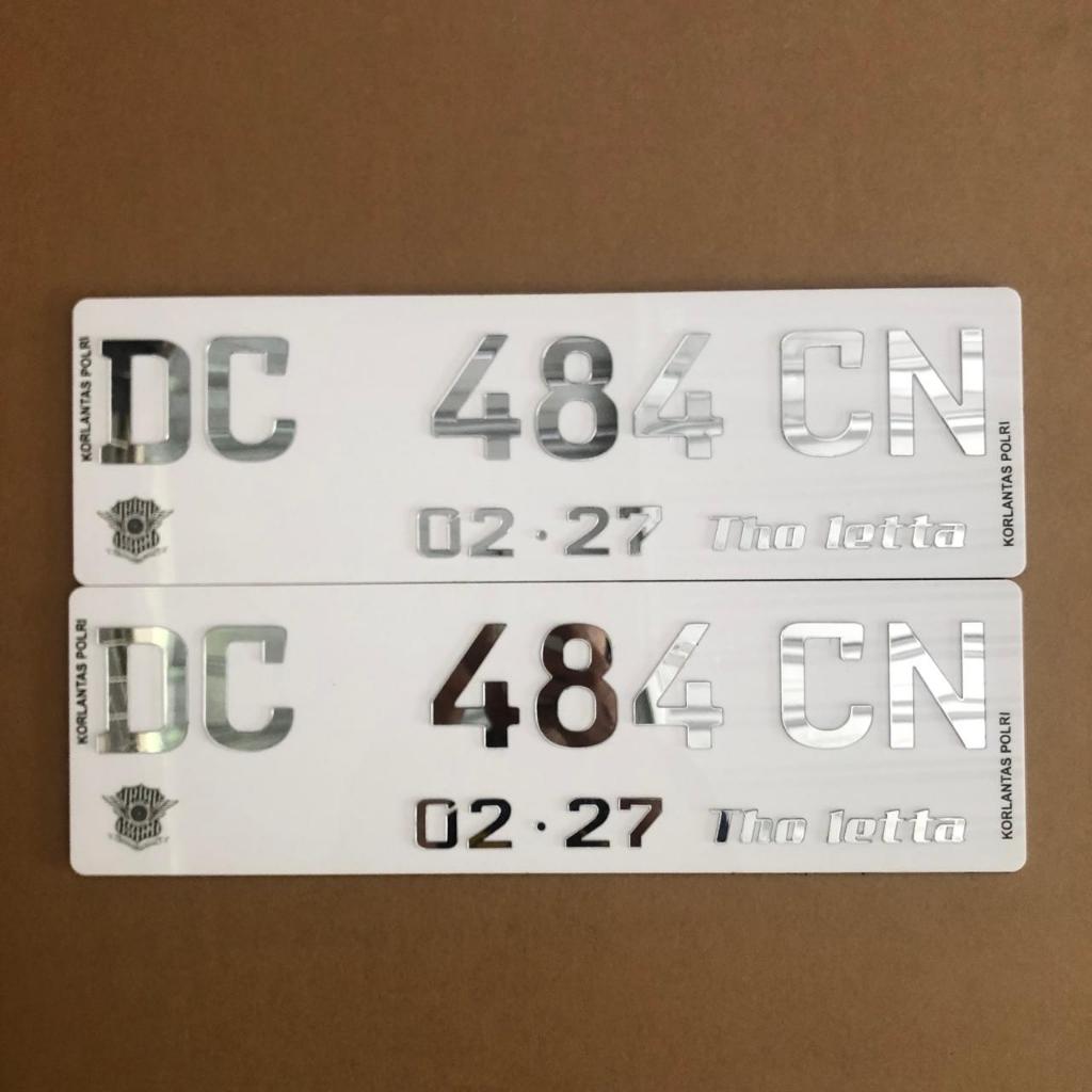 Plat Nomor Akrilik Mobil Variasi Huruf Timbul / Plat Nomot Mobil