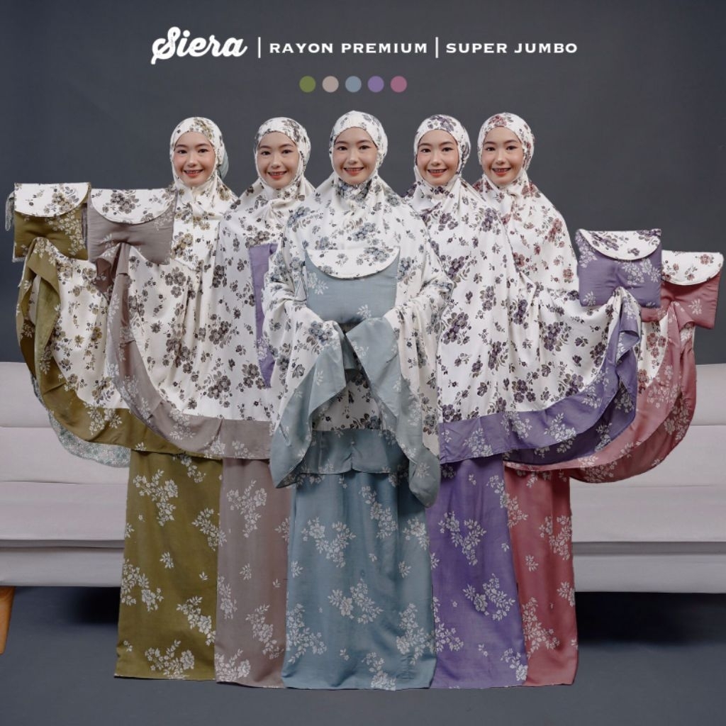 Mukena Rayon Premium Size Super Jumbo Dewasa Siera