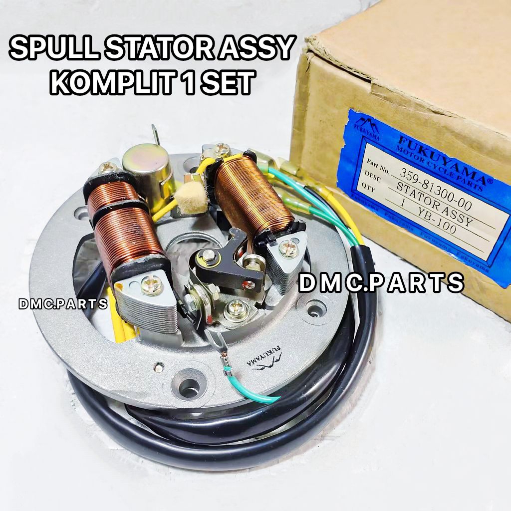 SPULL STATOR ASSY / SPUL KOMPLIT SET YAMAHA YB100 L2G L2S L2SN LENGKAP / DUDUKAN KONDENSOR DAN PLATI