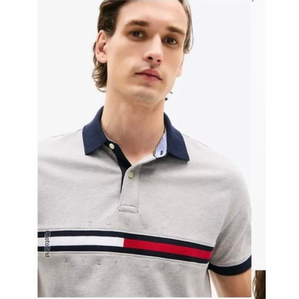 TOMMY HILFIGER ORI - Kaos Berkerah Pria, Kaos Polo