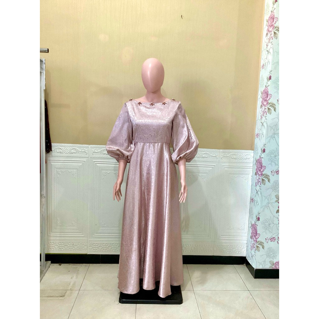[PRELOVED] DRESS BRIDESMAID LINGKAR PINK PAYET