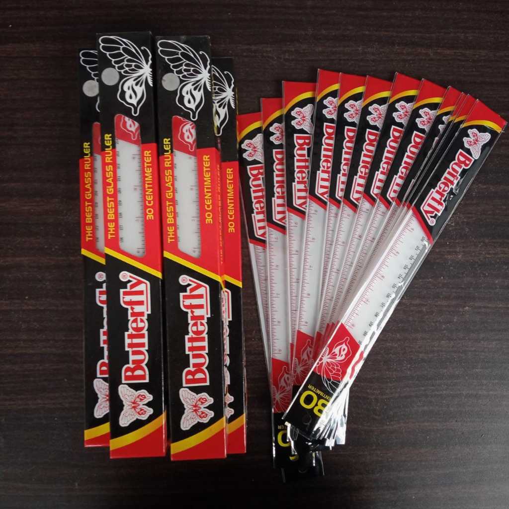 

Penggaris plastik butterflay uk 30CM (Osorisfunshopp)