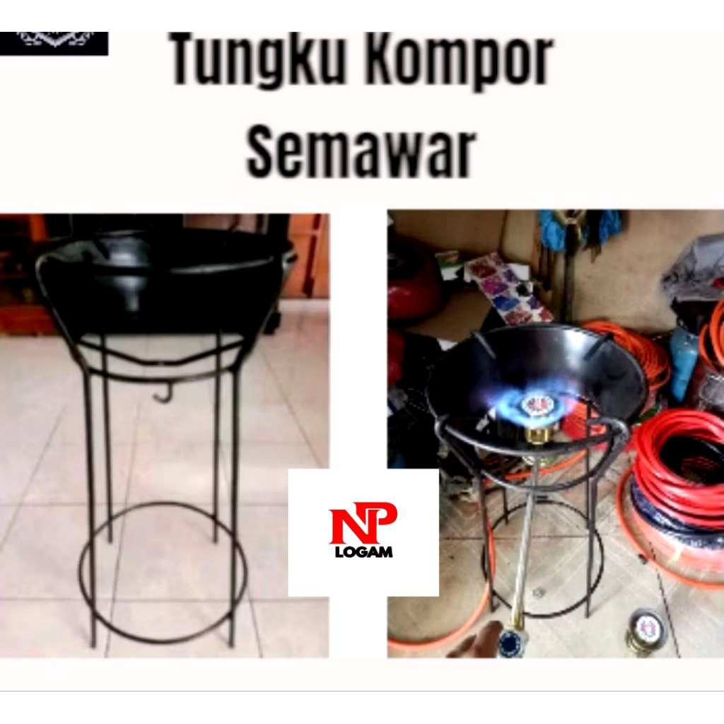 Tungku kompor semawar tinggi besar jumbo