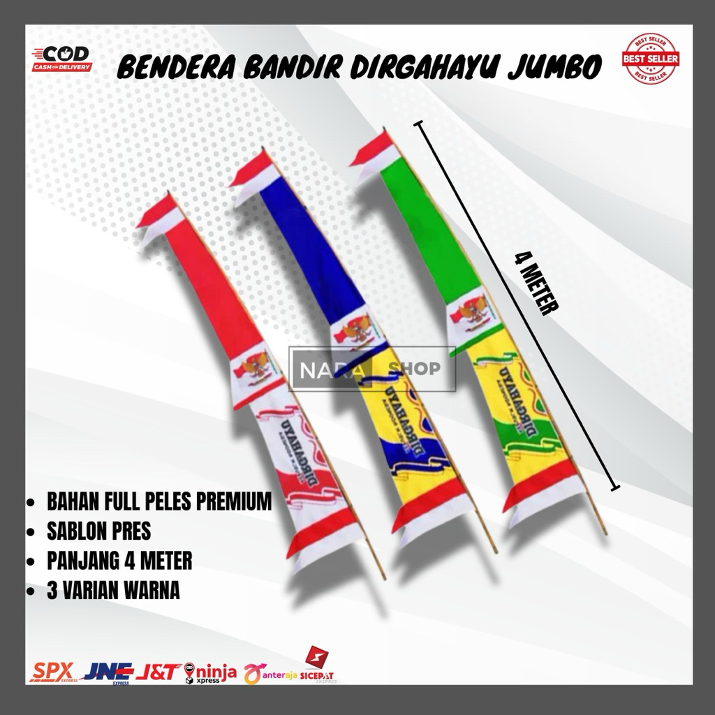 BENDERA UMBUL UMBUL BANDIR DIRGAHAYU (4meter)