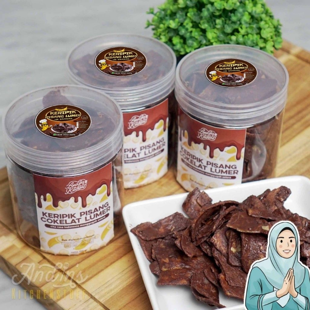 

KERIPIK PISANG LUMER ( HR_BANANA) 250 gram. RASA COKLAT LUMER