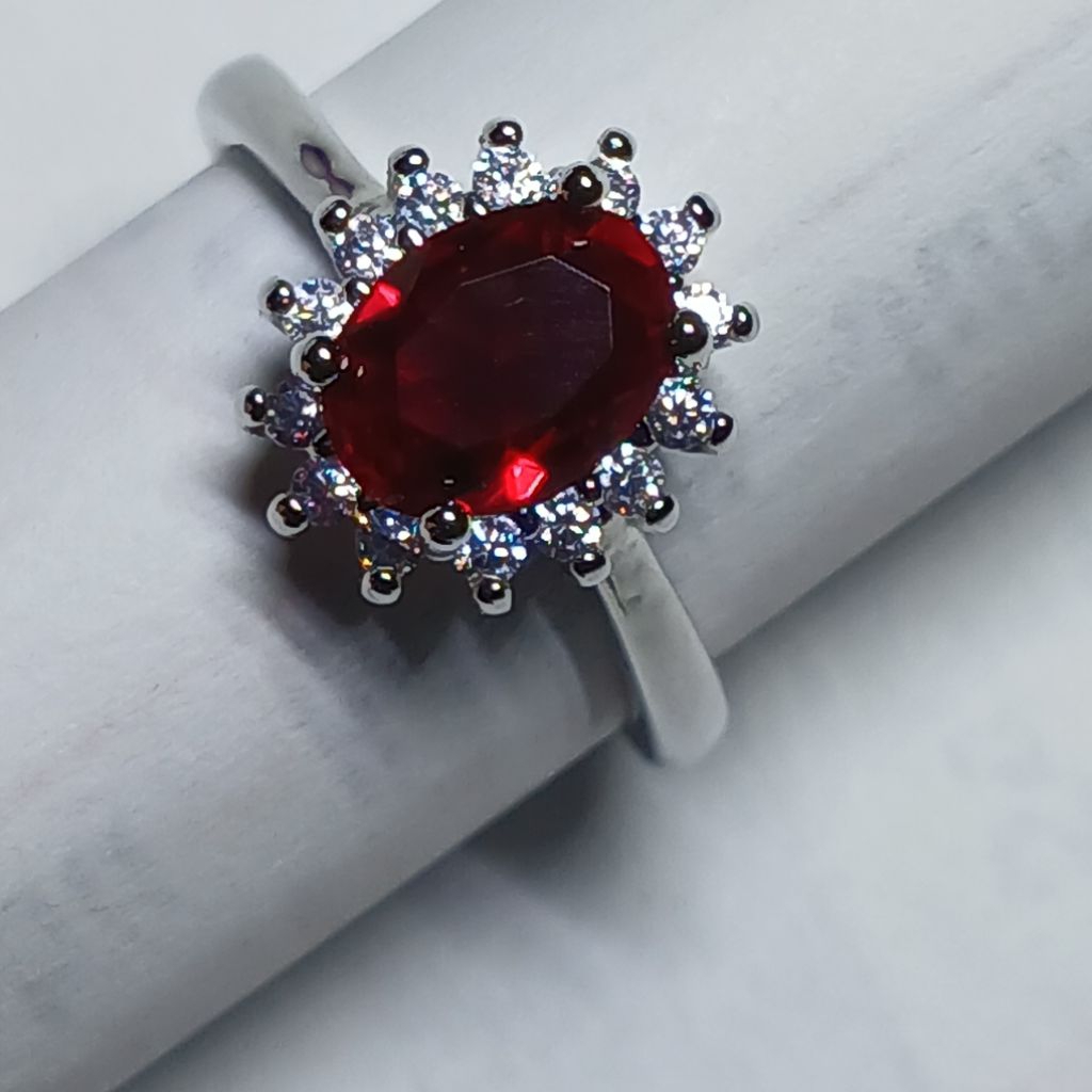 Cincin Titanium Lady Diana "Merah" adjustable