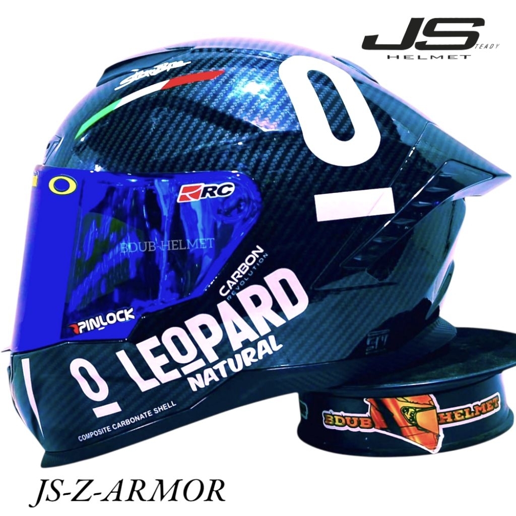 Helm JS full face z carbon leopard 100% original JS