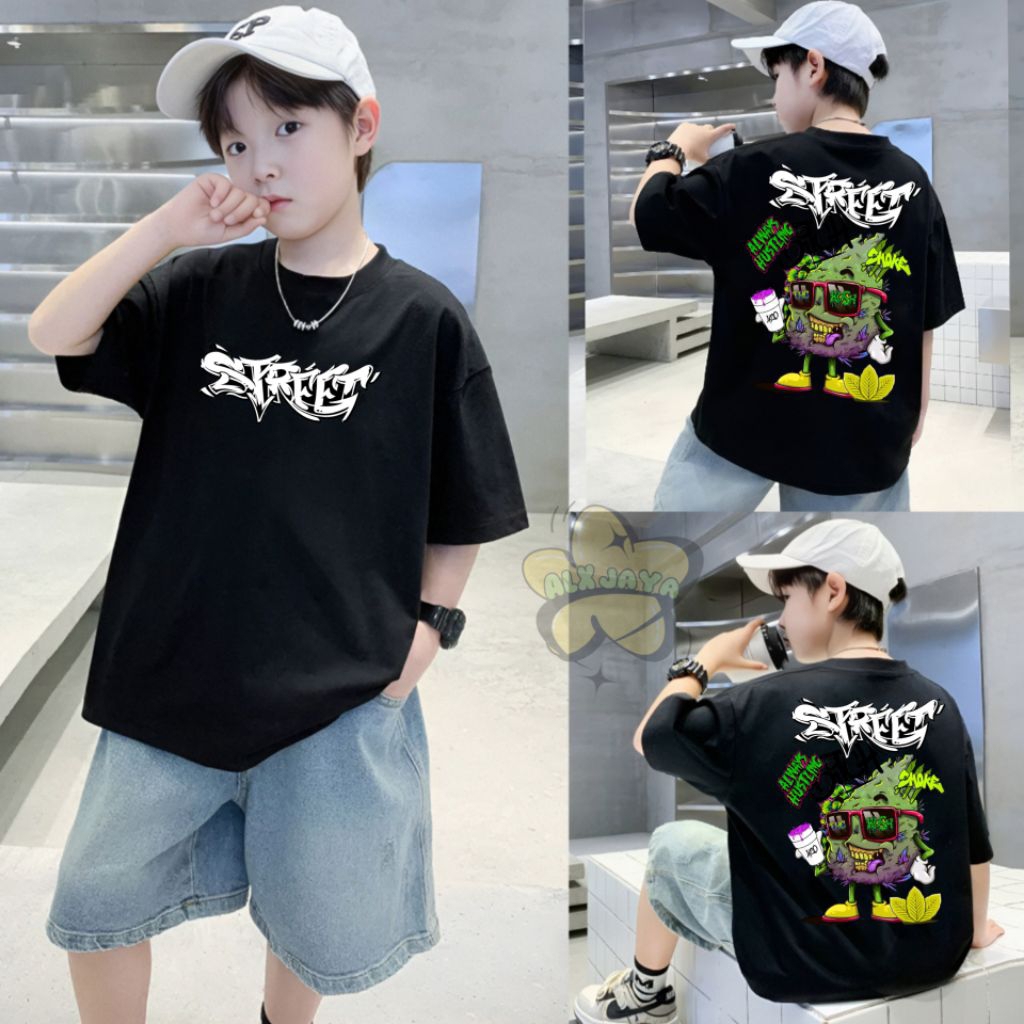 Kaos  Anak Laki-Laki / Usia 6-13 Tahun / Kaos Anak Tanggung Laki-Laki Lengan Pendek / Kaos Anak Laki