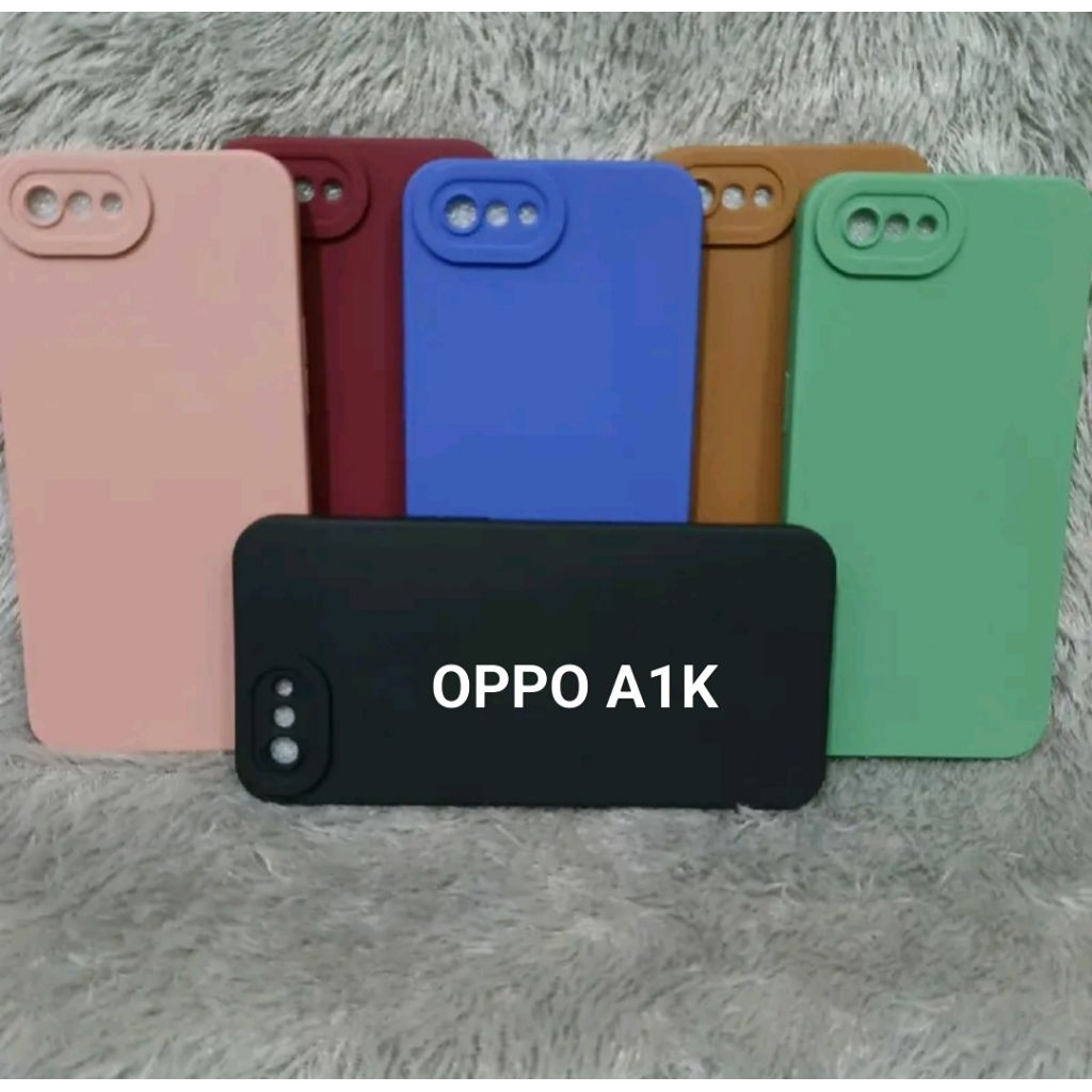 Softcase Macaron Pro Camera Oppo A1K Casing Pelindung Belakang