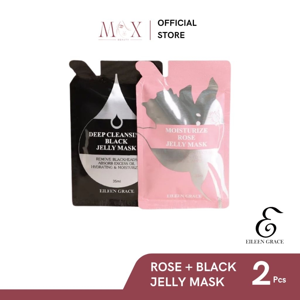 EILEEN GRACE - Rose Jelly Mask + Black Jelly Mask Sachet