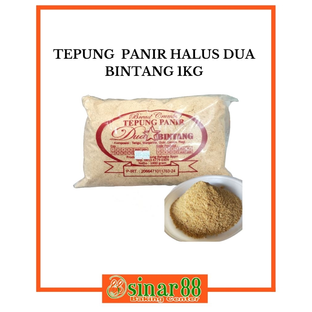 

TEPUNG PANIR HALUS (MERAH) DUA BINTANG 1KG