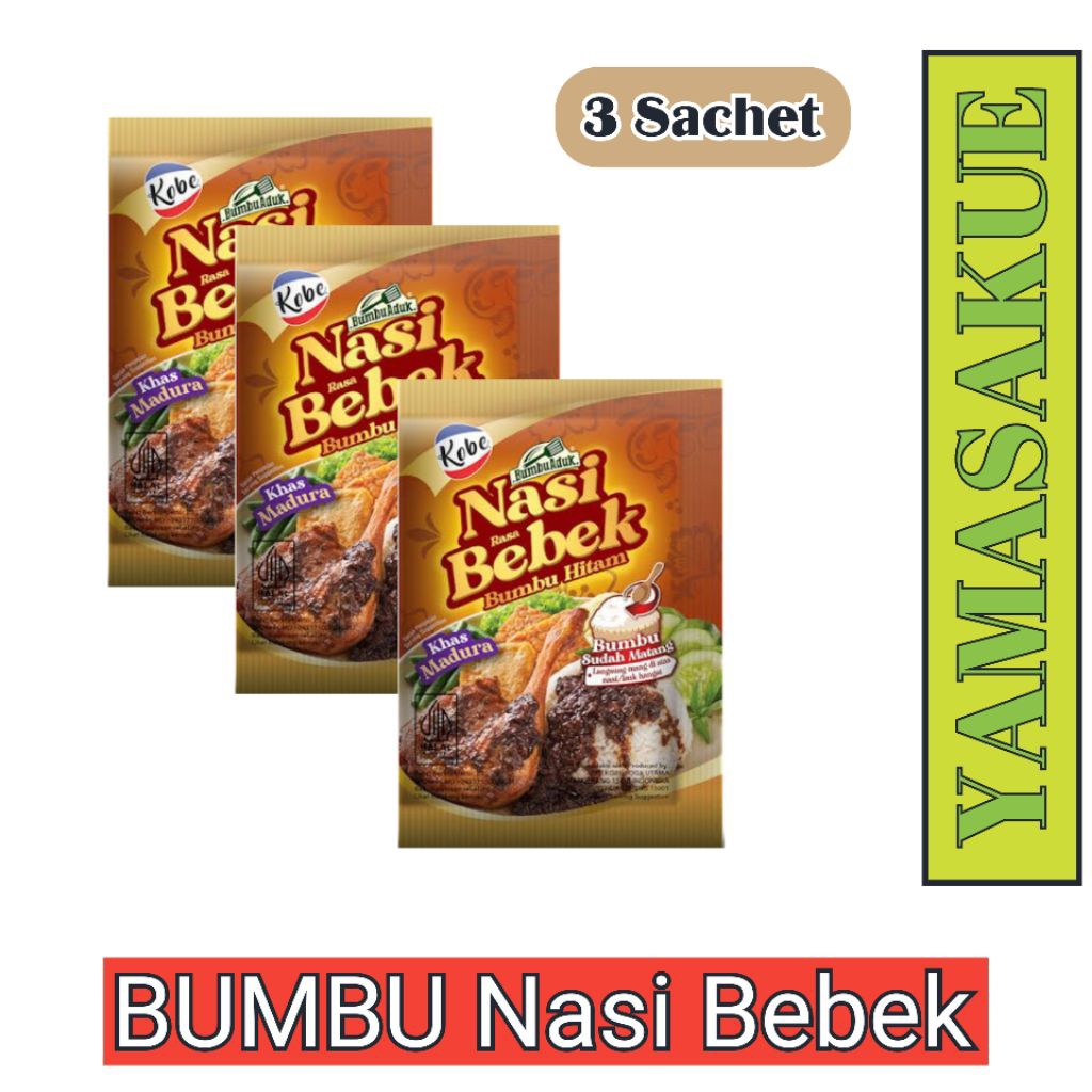 

Bumbu Instan Nasi Bebek | Bumbu Aduk Nasi Bebek ( paker 3 Bungkus)