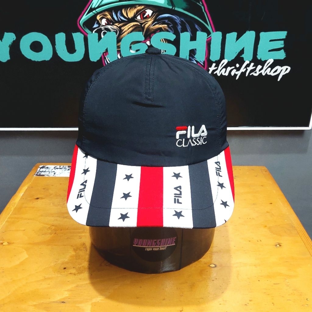 Topi Fila Classic logo vintage black original