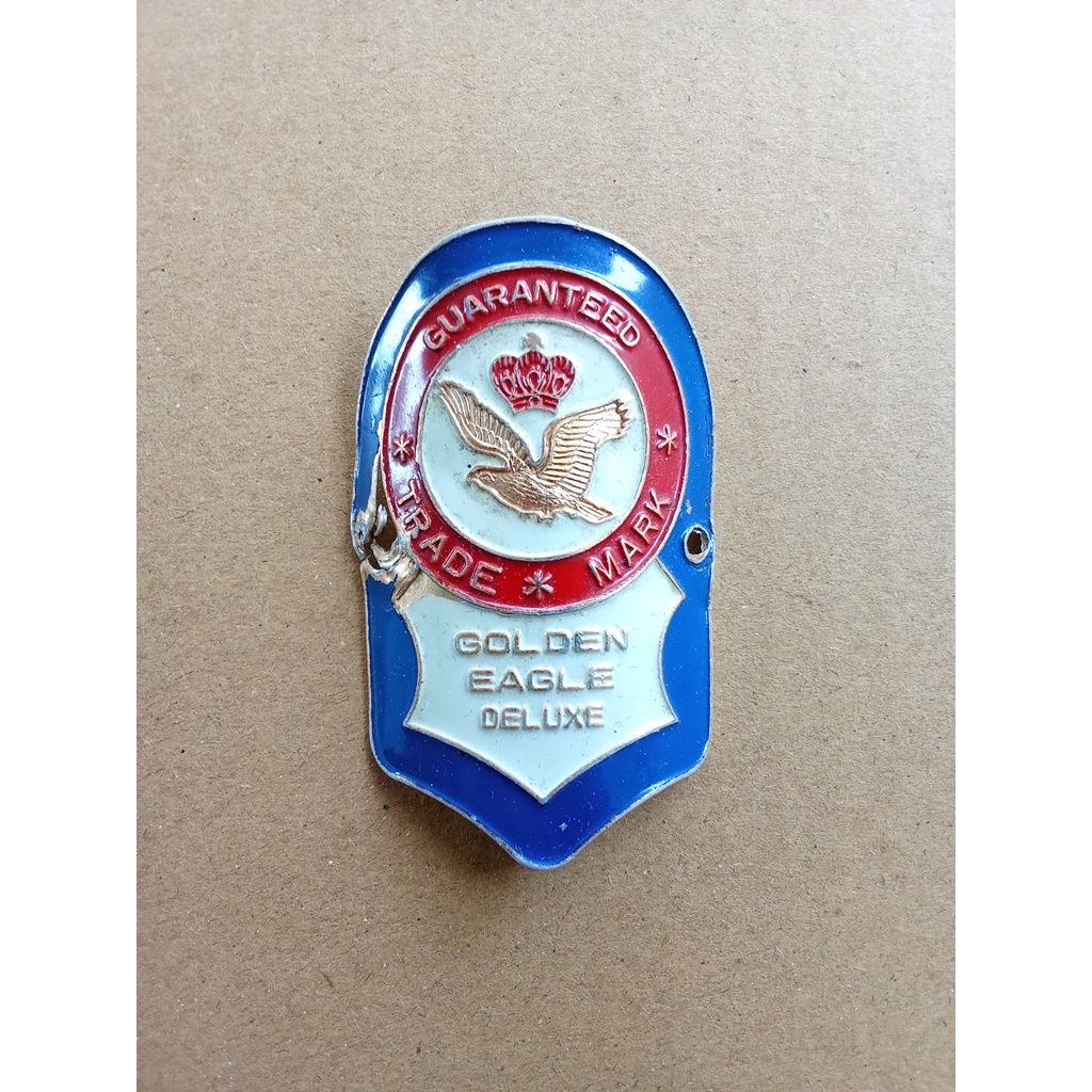 Emblem plat merk sepeda Golden eagle deluxe