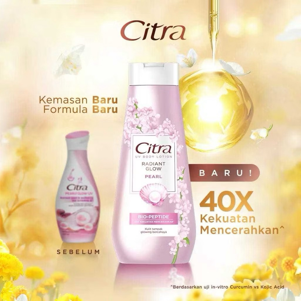 Citra hand Body Lotion Radiant Glow siang malam  210Ml