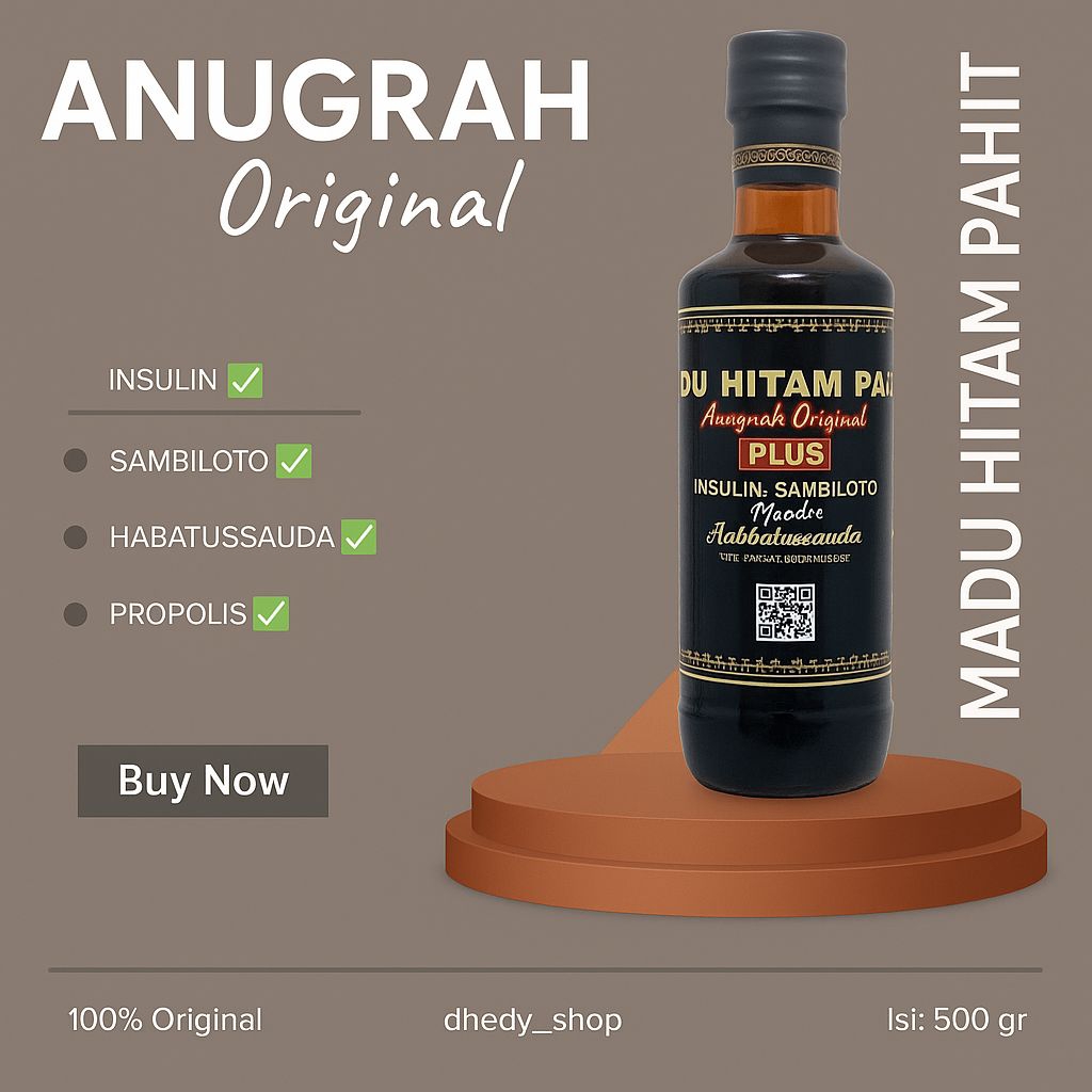 

Anugrah Original Madu Hitam Pahit 500 gr