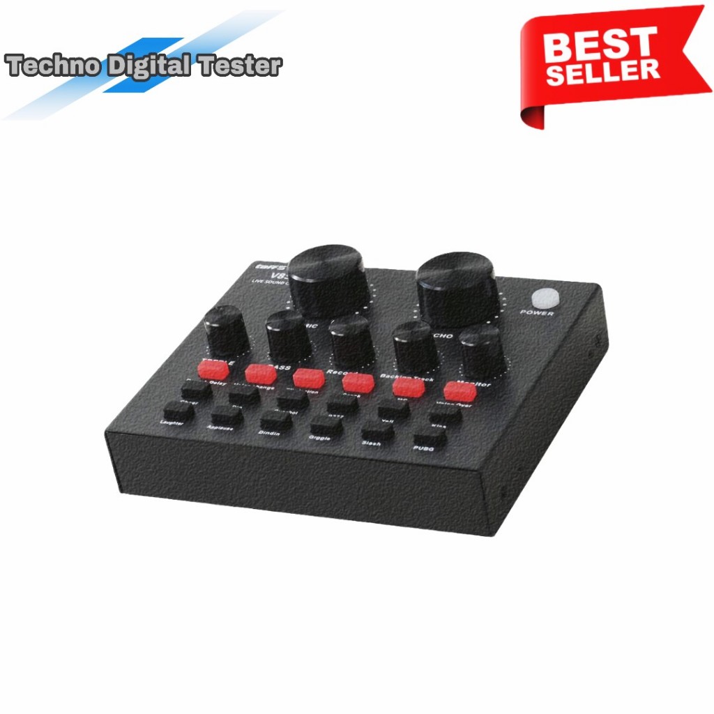 Soundcard Bluetooth Wireless Audio USB External Soundcard Live Broadcast Mic - V8S