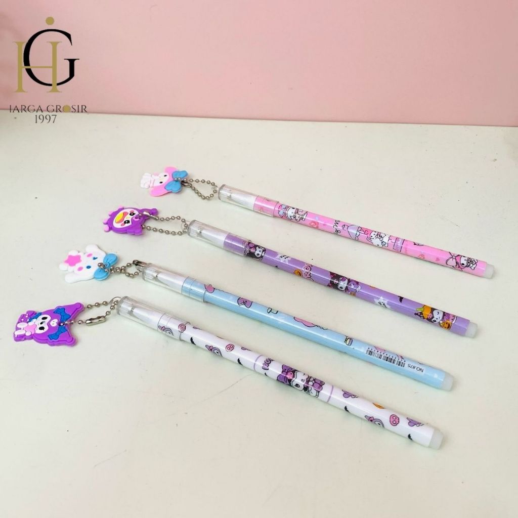 

4/8/12 PCS PULPEN GANTUNGAN SANRIO KARET GEPENG PG-1901 PEN LUCU IMUT KADO