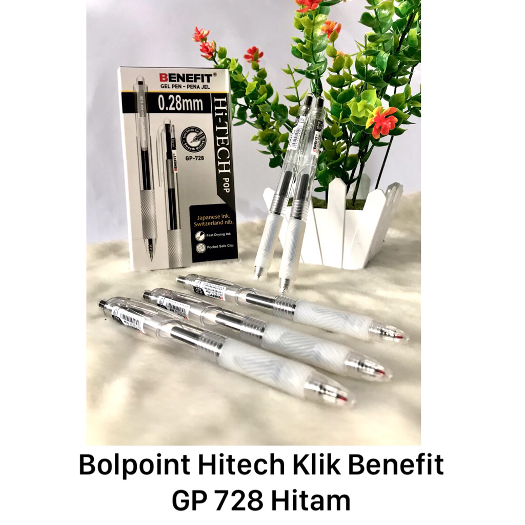 

Bolpoin/Pulpen/Pen Hitech Klik Benefit GP 728 Hitam