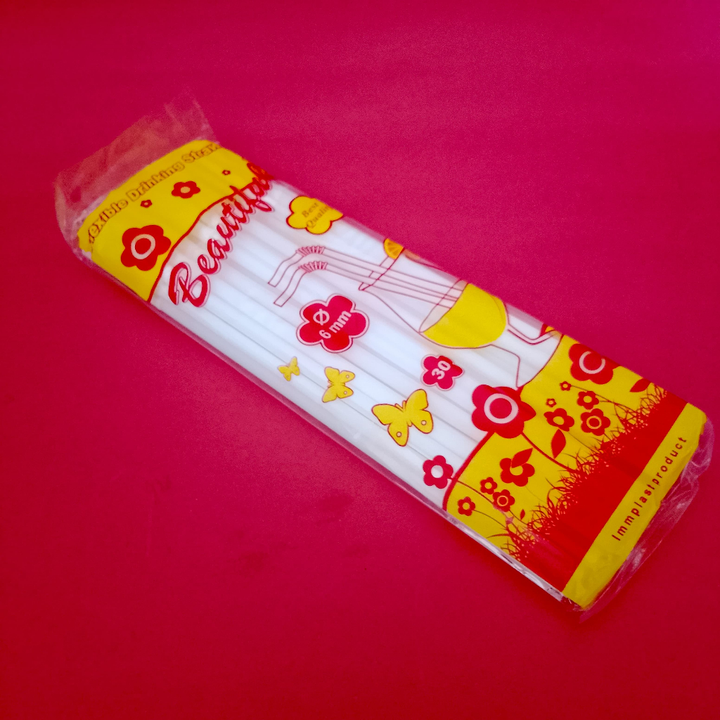 Sedotan bengkok mata ecer / sedotan plastik / sedotan bengkok