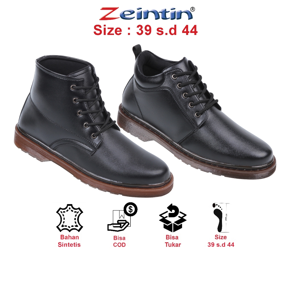 Limited Zeintin - Sepatu Boots Pria Hitam Sepatu Docmart Pria Boots Pria Bj