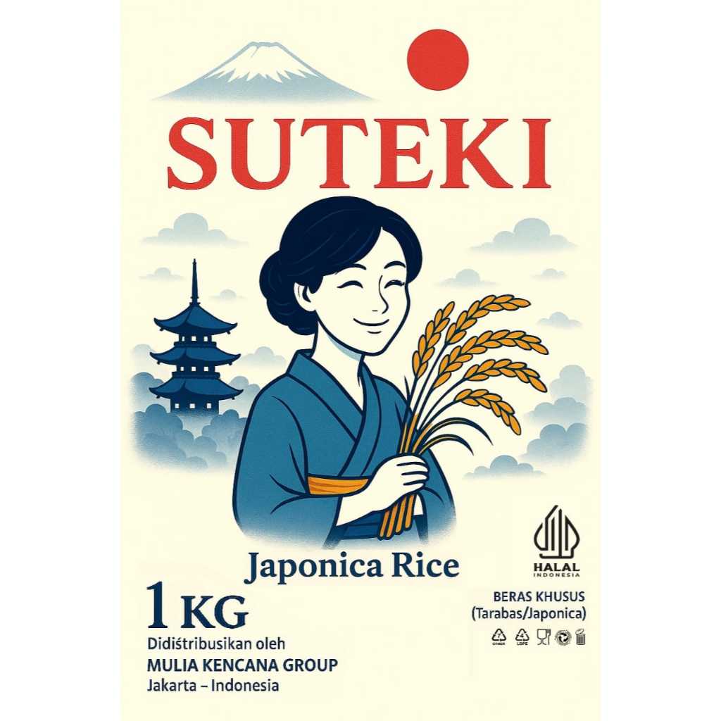 

BERAS JAPONICA 1 KG JAPONICA RICE / BERAS JEPANG / BERAS SUSHI