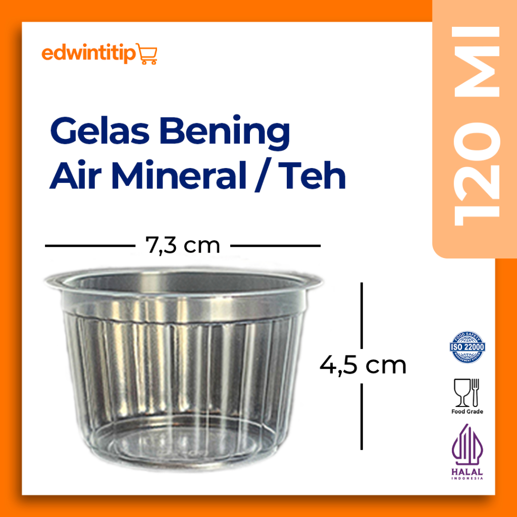 Gelas Cup Plastik AMDK Aqua Air Mineral 240 Ml [96 PCS]