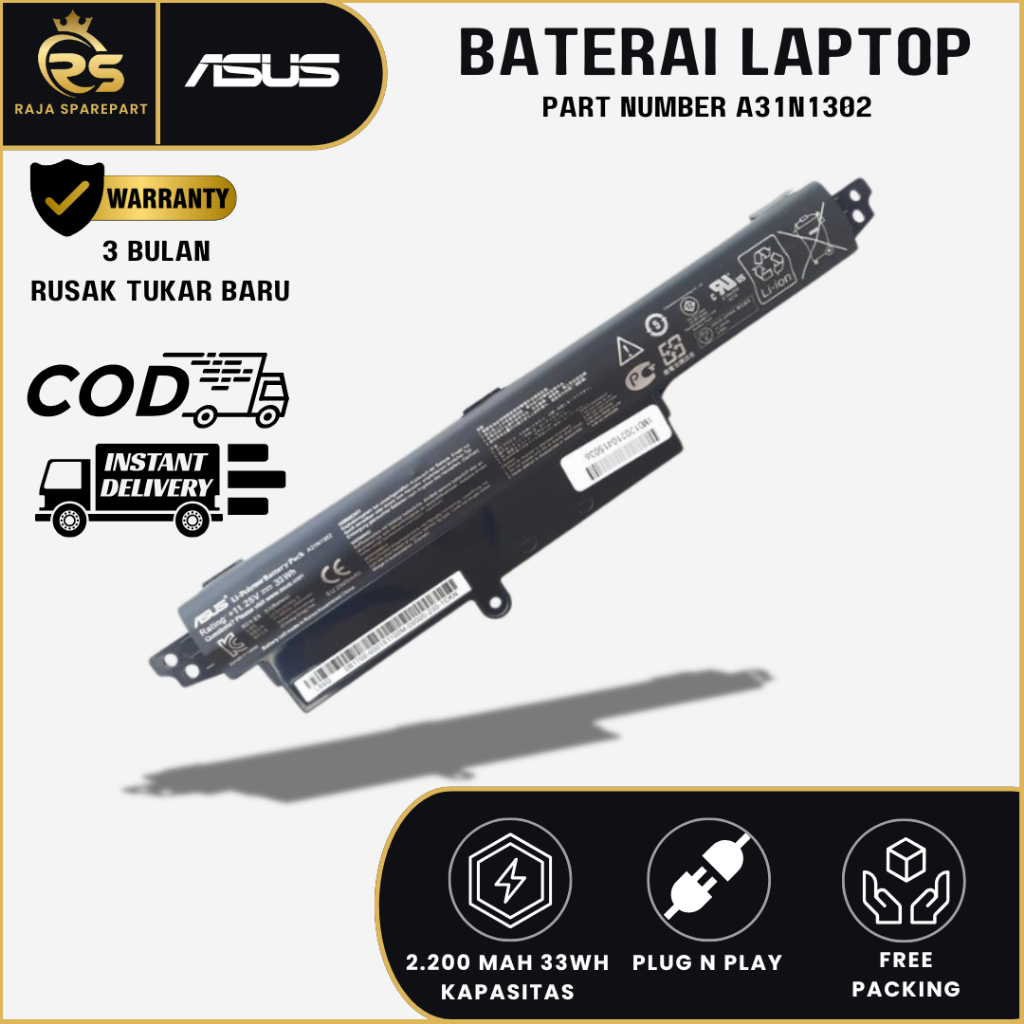 Baterai batre original asus x200 x200ca x200ma f200ca(A31N1302)