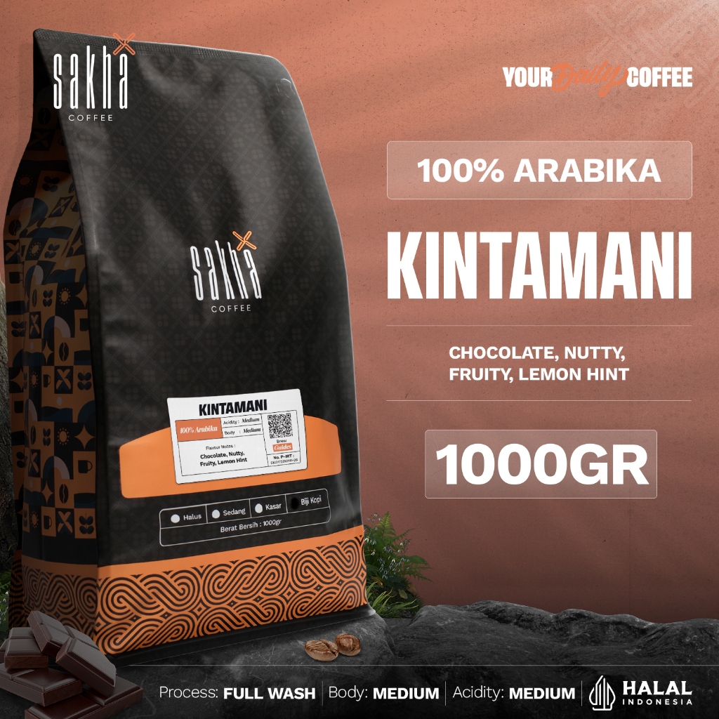 

Biji Kopi Bubuk Arabika Bali Kintamani Arabica Coffee Roast Beans 1Kg