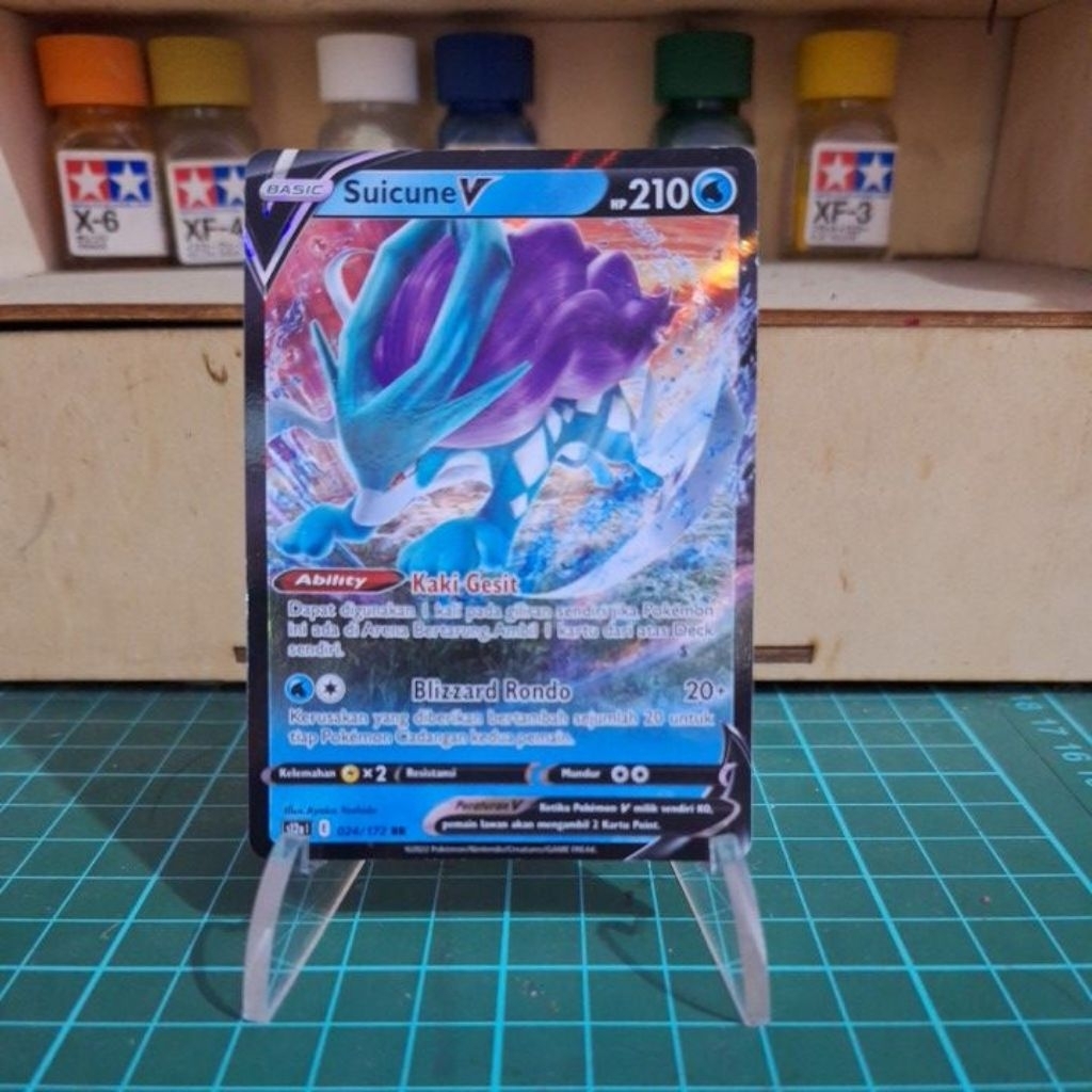 TCG Pokemon Indonesia Suicune V RR 24/172 2022