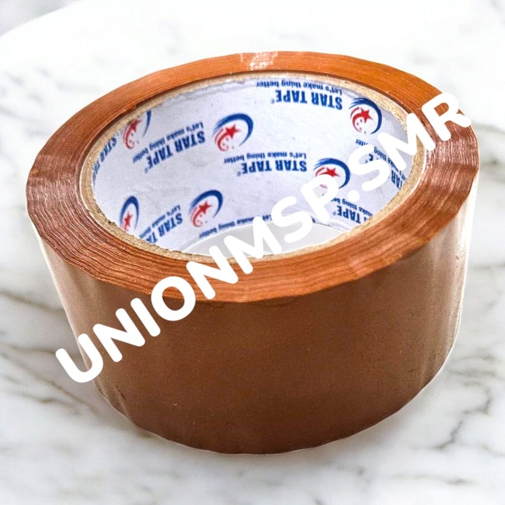 

STAR TAPE - Lakban Cokelat 48mm x 100 Yard | Isolasi Coklat Perekat Kuat untuk Segel Kardus | Lakban Packing 2 Inch