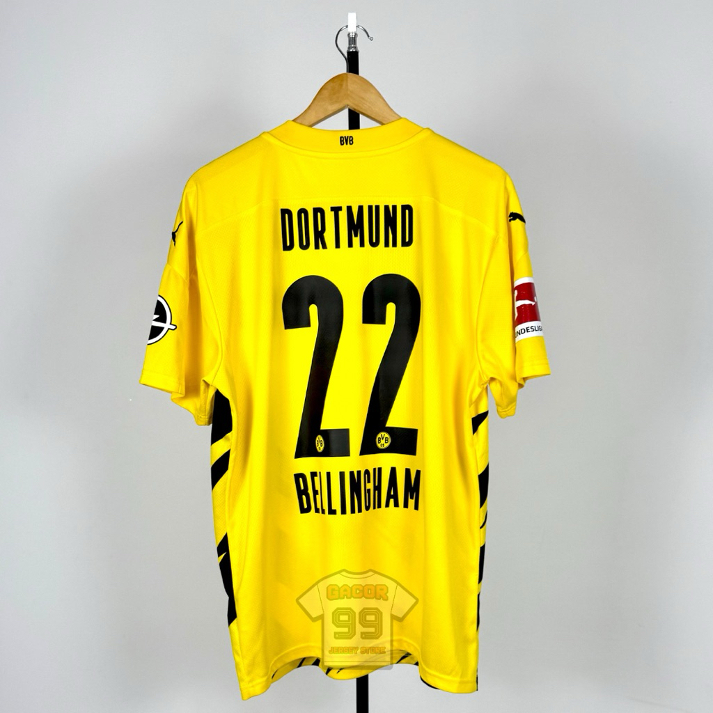 Borussia Dortmund 20/21 Home Jersey Original - Size XL - NNS Bellingham 22 + Bundesliga Patch