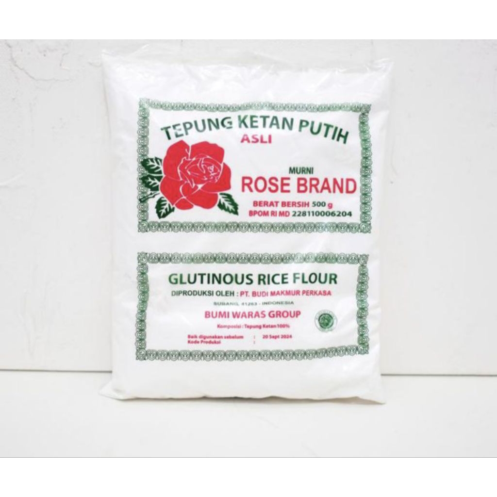 

Tepung ketan Putih / Tepung Pulut Rose brand 500g