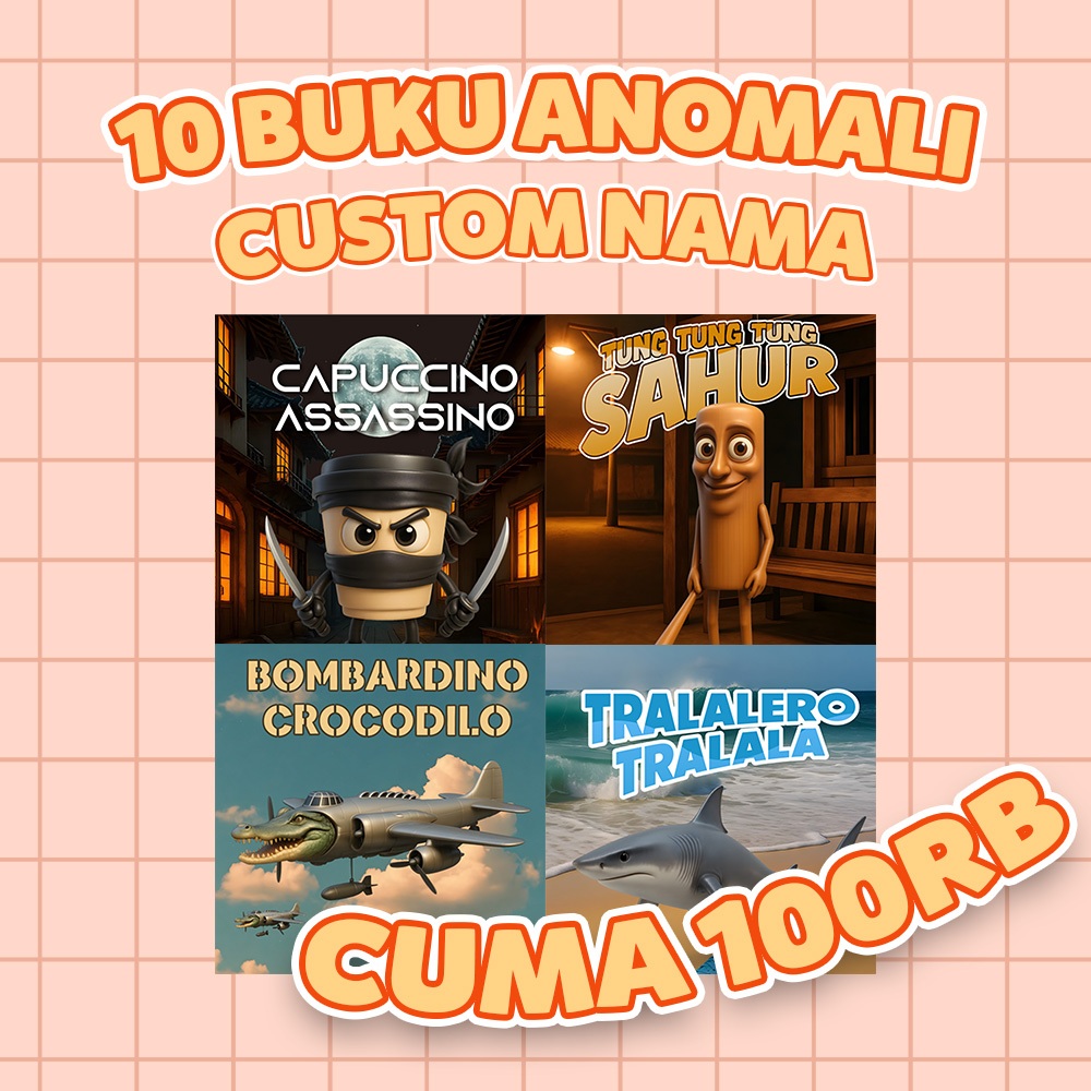

Paket 12 buku anomali custom nama